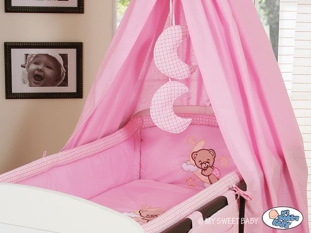 Cotton Cot Canopy 160x250 cm Good Night with Bow