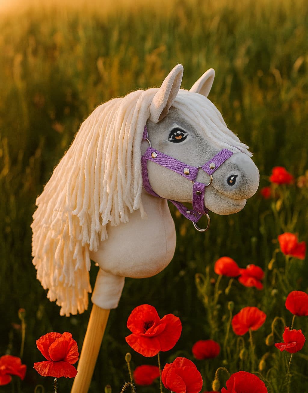 Hobby Horse кон на пръчка Super Hobby Horse Premium A5 - Бял