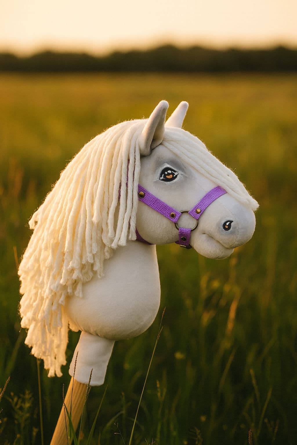 Hobby Horse кон на пръчка Super Hobby Horse Premium A5 - Бял