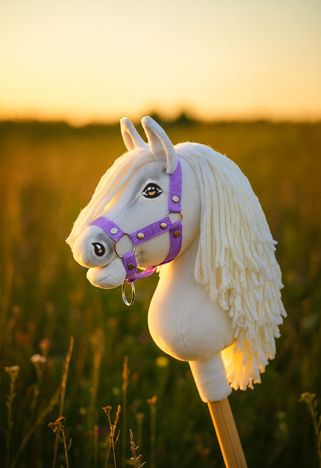 Hobby Horse кон на пръчка Super Hobby Horse Premium A5 - Бял