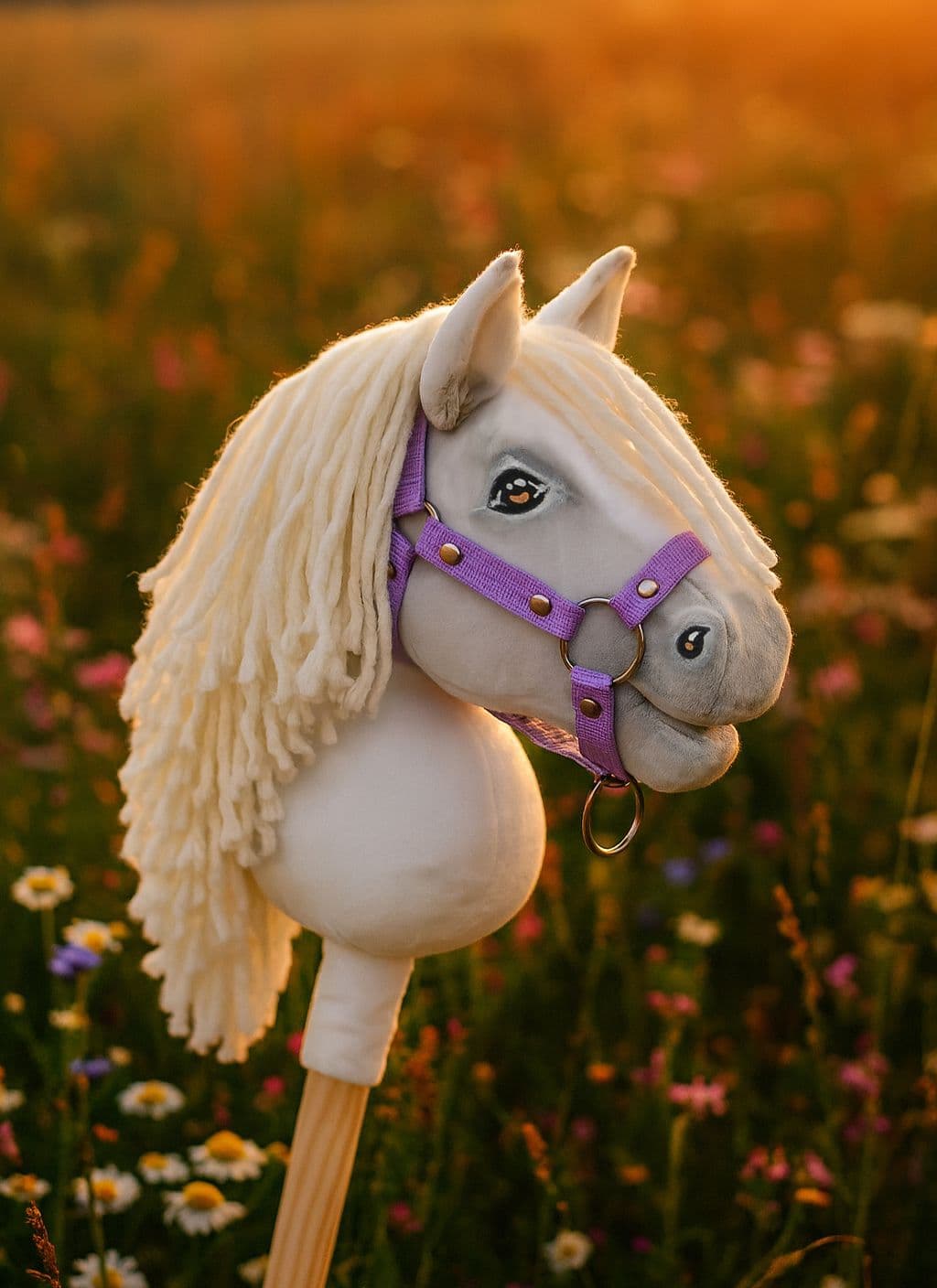 Hobby Horse кон на пръчка Super Hobby Horse Premium A5 - Бял