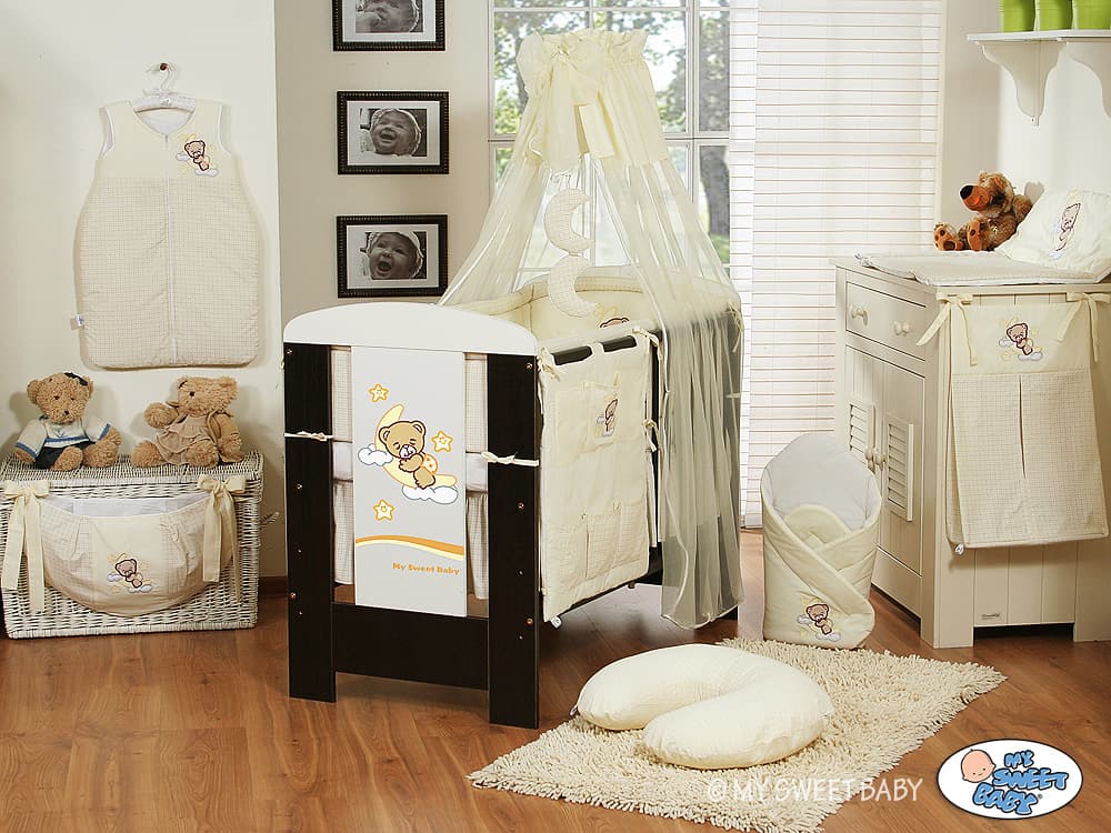Chiffon Cot Canopy 155x270 cm Good Night - Cream