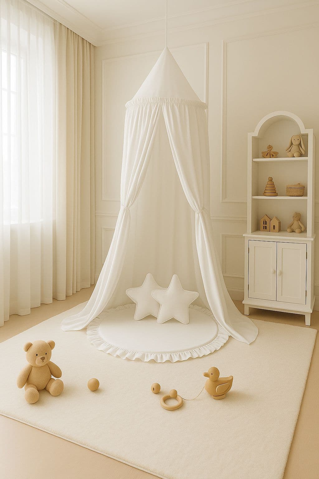 Hanging Cotton Play Canopy for Kids' Room 260 cm