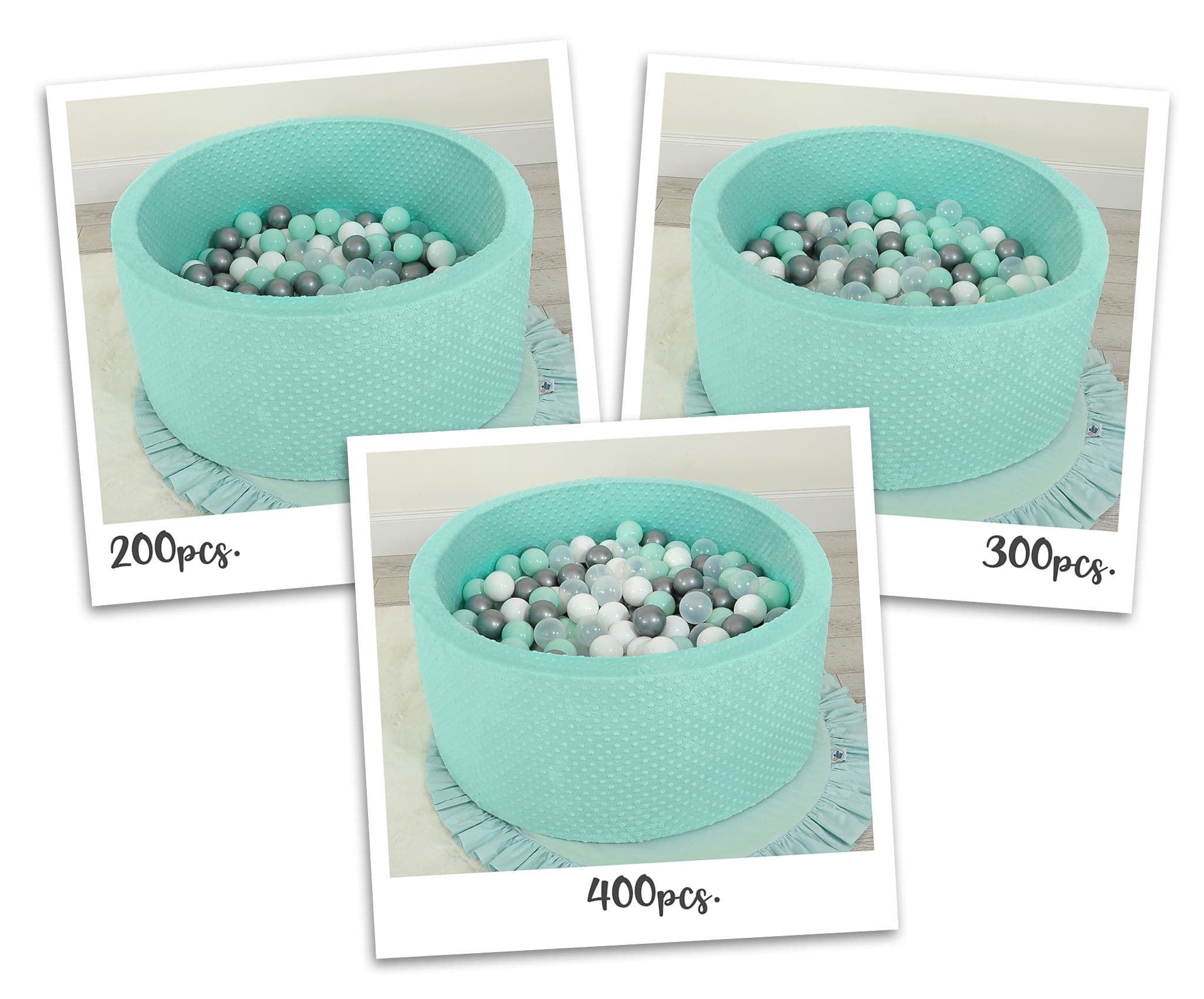 Minky Ball Pit Ø90 x 40 cm with 200 Balls