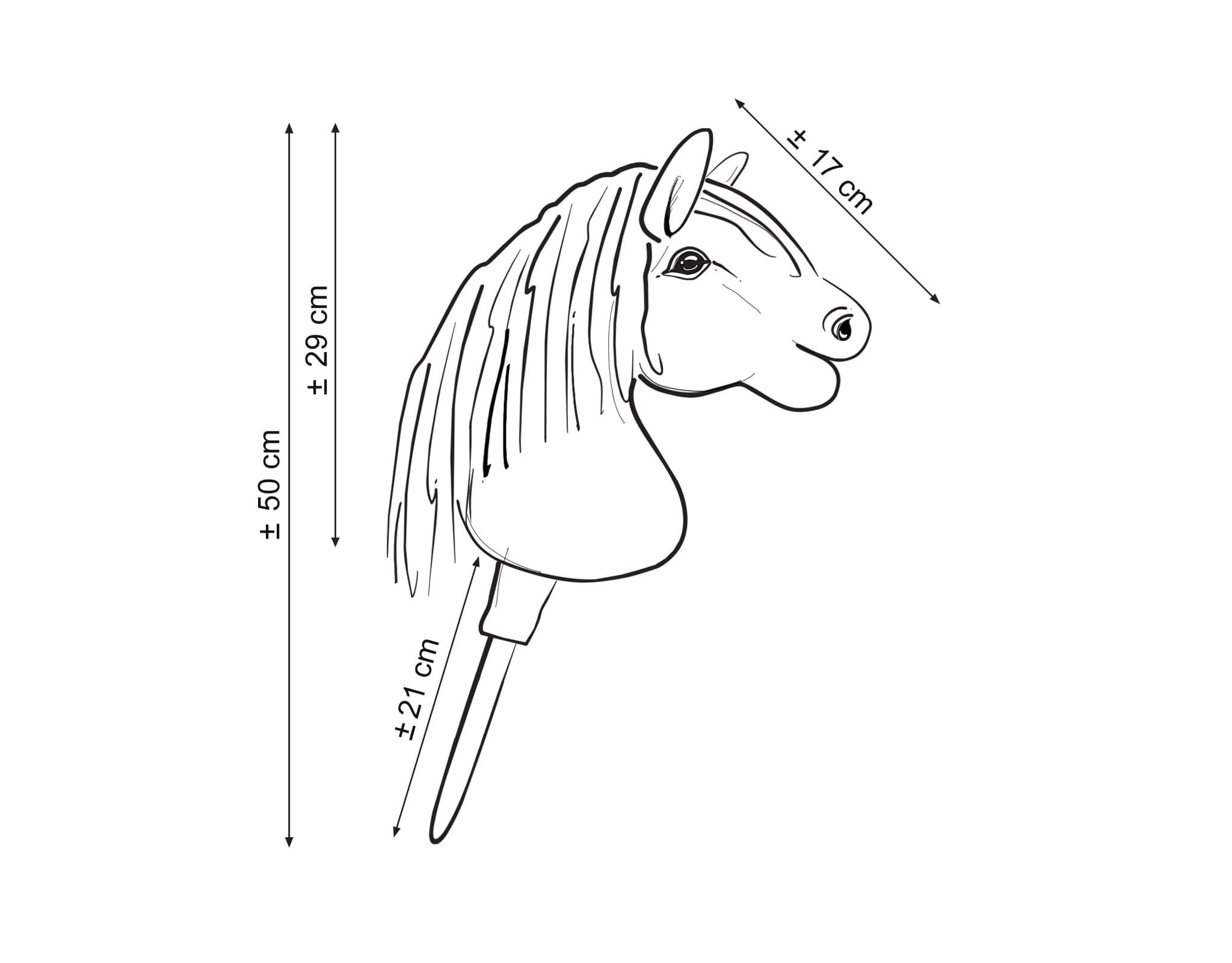 Hobby Horse кон на пръчка Super Hobby Horse Premium A5 - Бял